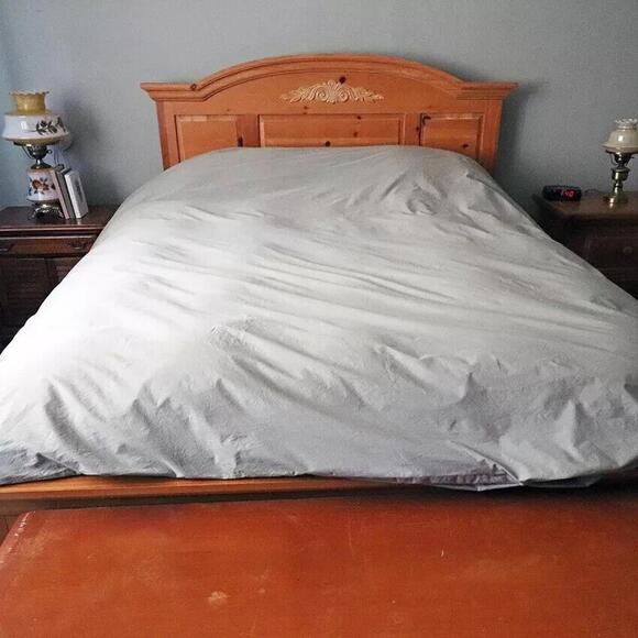 Coyuchi Other - COYUCHI Organic Crinkled Cotton Percale KING Duvet Cover Gray